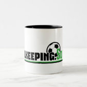 Tasse 2 Couleurs Goalkeeper.Mug de café de football (Centre)