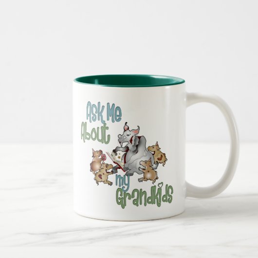 Tasse 2 Couleurs Goat Grand-Enfants - Grand-mère (Droit)