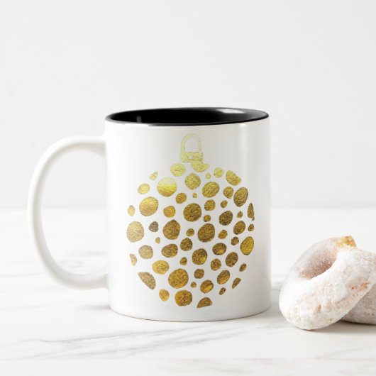 Tasse 2 Couleurs Gold bauble (Avec donut)