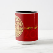 Tasse 2 Couleurs Gold Chine papier découpé Tiger Année Choisir la c (Centre)