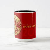 Tasse 2 Couleurs Gold Chinois Tiger coupé en papier Année Choisir l (Centre)