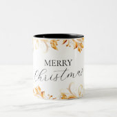 Tasse 2 Couleurs Gold Foliage Simple Noël (Centre)