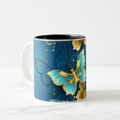 Tasse 2 Couleurs Golden butterflies (Devant gauche)