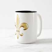 Tasse 2 Couleurs Golden Fleur De Lis (Devant droit)