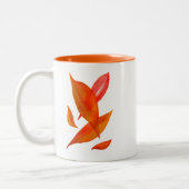 Tasse 2 Couleurs Golden Orange Auto Fall leaf moderne (Gauche)