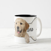 Tasse 2 Couleurs Golden Retriever dans l'os de chien (Devant droit)