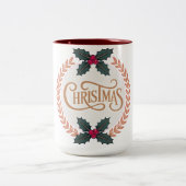 Tasse 2 Couleurs “Golden Wreath of Christmas Elegance” (Centre)