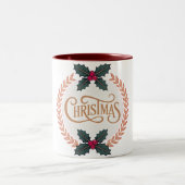 Tasse 2 Couleurs “Golden Wreath of Christmas Elegance” (Centre)