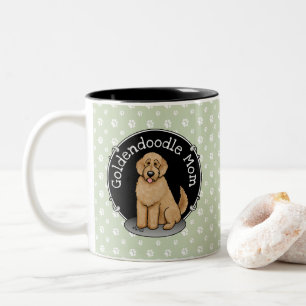 Tasse 2 Couleurs Goldendoodle Mom Doodle Mom (rouge doré)