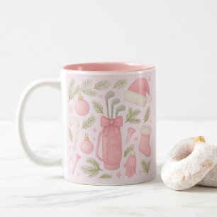 Tasse 2 Couleurs Golf à thème Rose pour femme Golfing