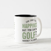Tasse 2 Couleurs Golf est le bonheur Funny Golf Lover cadeaux (Devant droit)