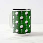 Tasse 2 Couleurs Golf personnalisé Tee vert Grass (Devant gauche)