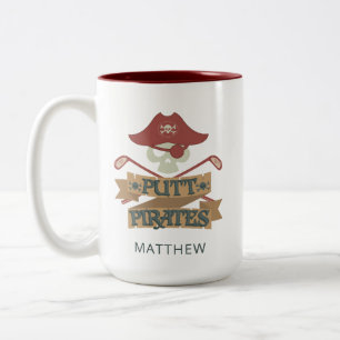 Tasse 2 Couleurs Golf Putt Pirates Outdoor Sport Hobby Personnalisé