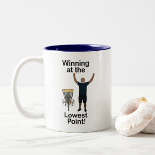 Tasse 2 Couleurs Golf sur disque gagnant au point le plus bas Anniv