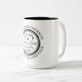 Tasse 2 Couleurs Golf sur mesure trou en un (Devant droit)