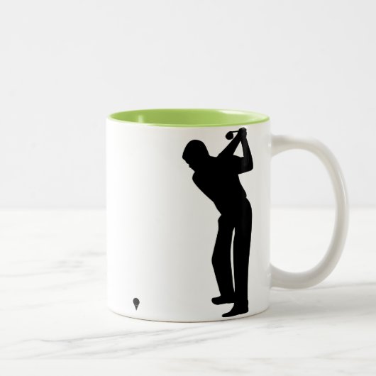 Tasse 2 Couleurs Golf vert frais (Droit)