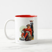 Tasse 2 Couleurs Golfeur en attente (Gauche)