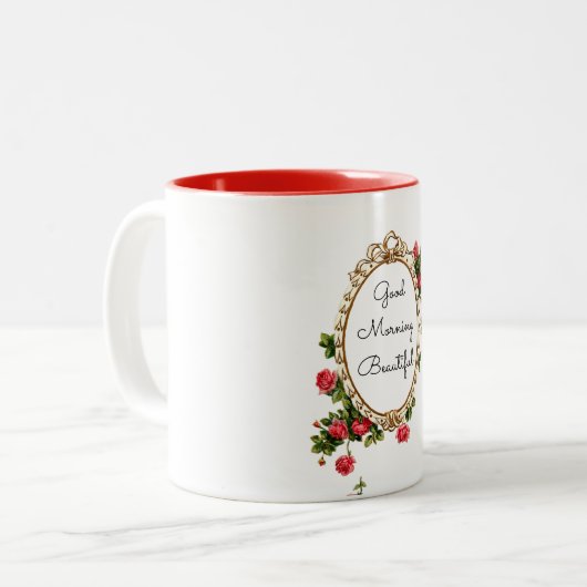 Tasse 2 Couleurs Good morning beautiful (Devant gauche)