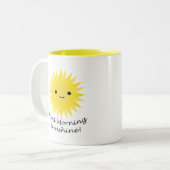 Tasse 2 Couleurs Good Morning Sunshine Kawaii Sun (Devant gauche)