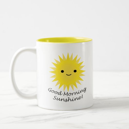 Tasse 2 Couleurs Good Morning Sunshine Kawaii Sun (Gauche)