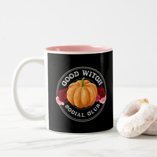 Tasse 2 Couleurs Good Witch Social Club Halloween (Avec donut)