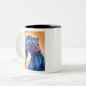 Tasse 2 Couleurs Goofy Weimaraner (Devant gauche)