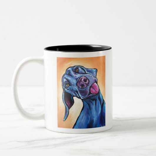 Tasse 2 Couleurs Goofy Weimaraner (Gauche)