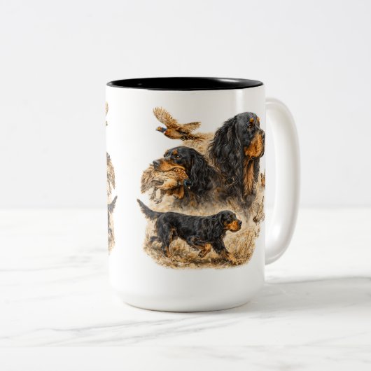 Tasse 2 Couleurs Gordon Setter (Devant droit)