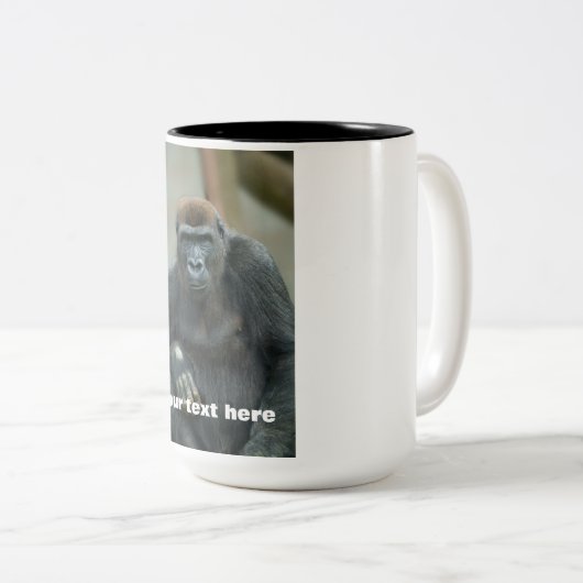 Tasse 2 Couleurs Gorilla Lope Pose (Devant droit)