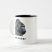 Tasse 2 Couleurs gorille gentil (Devant gauche)