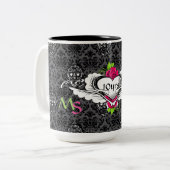 Tasse 2 Couleurs Goth Anniversaire 1er 5e 10e 15e 20e (Devant gauche)