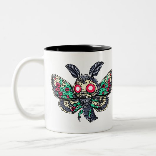 Tasse 2 Couleurs Goth Moth (Gauche)