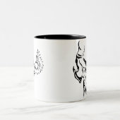 Tasse 2 Couleurs Goth Skull (Centre)