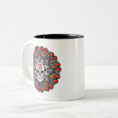 Tasse 2 Couleurs Goth Skull - Orange (Devant gauche)
