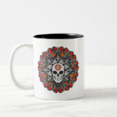 Tasse 2 Couleurs Goth Skull - Orange (Gauche)