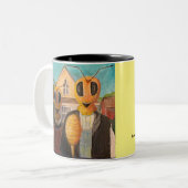 Tasse 2 Couleurs Gothique américain, Bee Sty.e (Devant gauche)