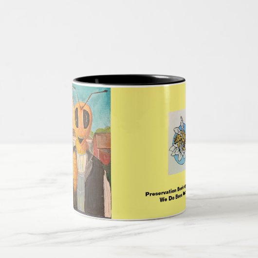 Tasse 2 Couleurs Gothique américain, Bee Sty.e (Centre)