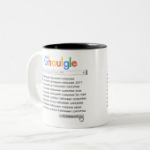 Tasse 2 Couleurs Goulgle Dernière minute Halloween Costume Recherch (Devant gauche)