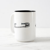 Tasse 2 Couleurs Goupille de sécurité - Tasses+ (Devant gauche)