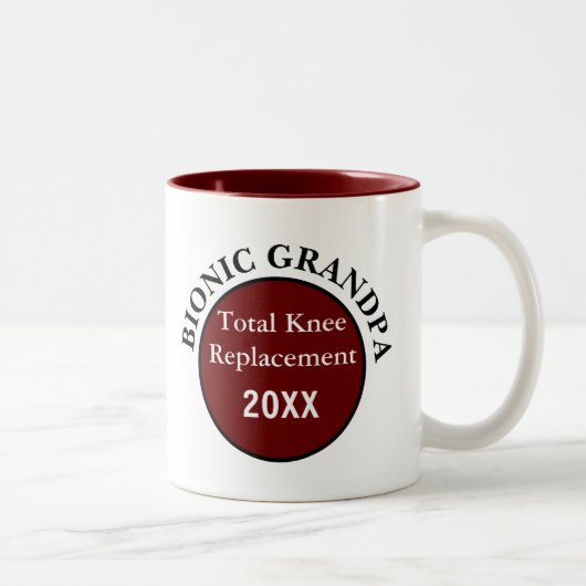 Tasse 2 Couleurs Goutte bionique GRANDPA (remplacement du genou) (Droit)