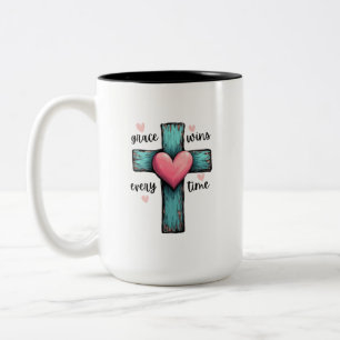 Tasse 2 Couleurs Grace gagne chaque fois Rustic Cross