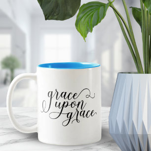 Tasse 2 Couleurs Grace Upon Grace Christian Citation Encourageant C
