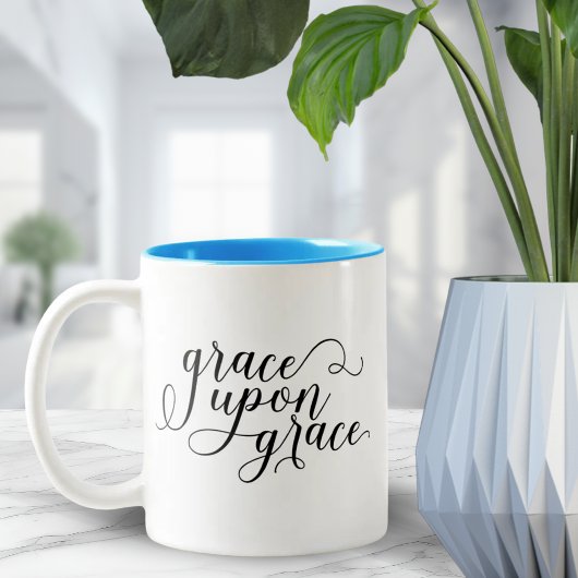 Tasse 2 Couleurs Grace Upon Grace Christian Citation Encourageant C