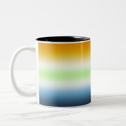 Tasse 2 Couleurs Gradient AroAce Agender Pride (Gauche)