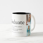 Tasse 2 Couleurs Graduate Définition Collage Photo Moderne (Devant droit)