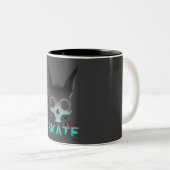 Tasse 2 Couleurs Graffiti de crâne - Chat (Devant droit)