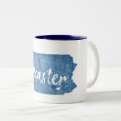 Tasse 2 Couleurs Grain de bois Lancaster Pennsylvania (Devant droit)