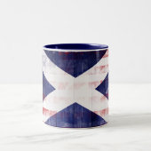 Tasse 2 Couleurs Grain en bois américain écossais et Paintstrokes (Centre)