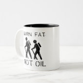 Tasse 2 Couleurs Graisse de brûlure. Pas huile. Promenade (Devant gauche)