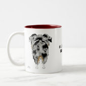 Tasse 2 Couleurs Grand berger d'Australien de nez (Gauche)